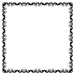 Vintage Ornamental Vector  Frame – Elegant Black Border , SVG
