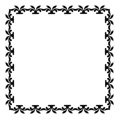 Vintage Ornamental Vector  Frame – Elegant Black Border , SVG