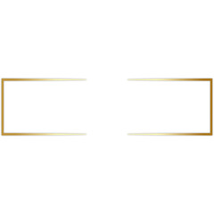 Gold Lines Accent Frame for surrounding Wording or Photo Transparent PNG Vector Illustration 