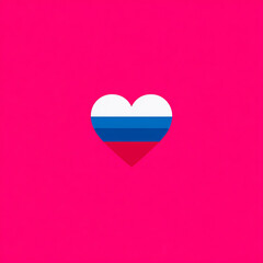  heart with flag of France against blue background made with generative AI