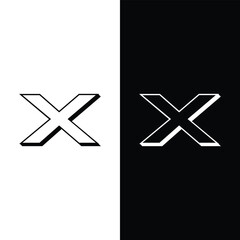 Obraz premium Creative Letter X 3D Logo Design Vector Stock Vector.