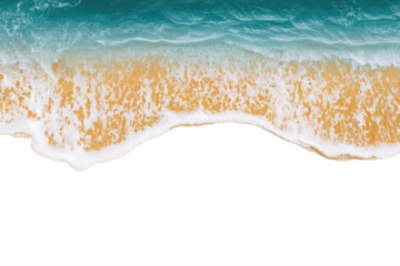 High-angle view of a beach shoreline