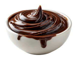 Delicious chocolate cream preparation kitchen food styling cozy atmosphere view isolated on transparent background