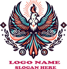 Espiritu santo logo vector white background .