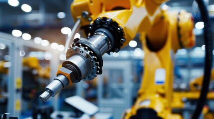 Close-up of Industrial Robot: Delving into the Intricate Features of Its Structure, from the Precision of Joints and the Power of Motors to the Sensitivity of Sensors and the Versatility of End Effect