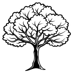 Black Gum line art vector