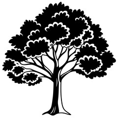 Black Gum line art vector