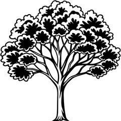 Black Gum line art vector