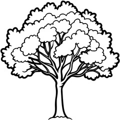 Black Gum line art vector