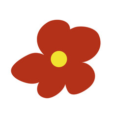 Wild and garden flowers, leaves. Modern vector botanical illustrations, hand drawn floral design elements