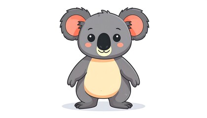Naklejka premium Cute koala cartoon character
