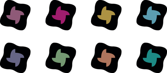 Contemporary Freeform Square Frame – Gradient Brush-Stroke Vector Outline with Hand-Sketched Feel for Digital Art Projects

