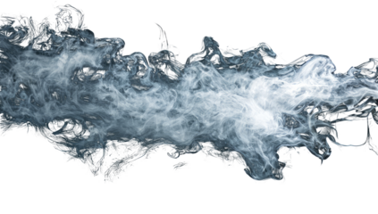 Abstract smoke plume against black background
