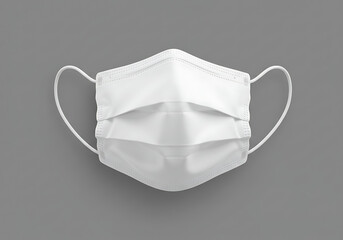 Floating medical face mask mockup