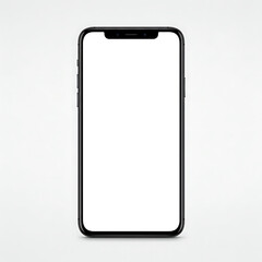 Realistic mobile phone with blank screen