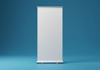 blank billboard on blue background