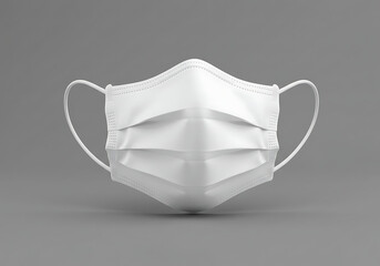 Floating medical face mask mockup