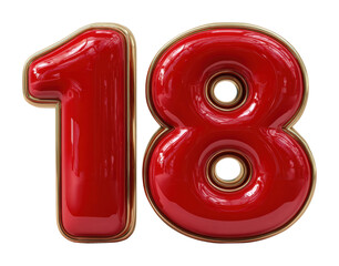 Celebrating milestone 18th birthday party festive venue fun event vibrant atmosphere isolated on transparent background