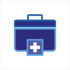 Fototapeta premium Medical Healthcare Icons. Simple colored Vector Illustration