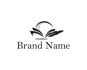 book signature logo creative design concept black vector education world