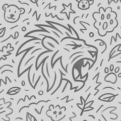 lion themed abstract background
