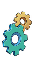 Obraz premium Gear icons set, vector gearwheels