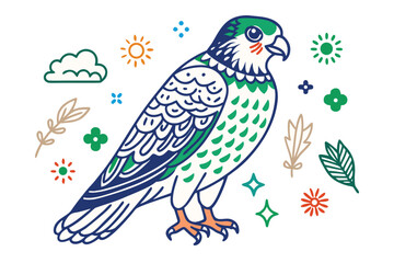 vector illustration of a bird