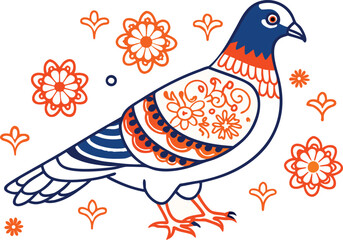 vector illustration of a bird