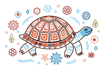 sea turtle vector illustration