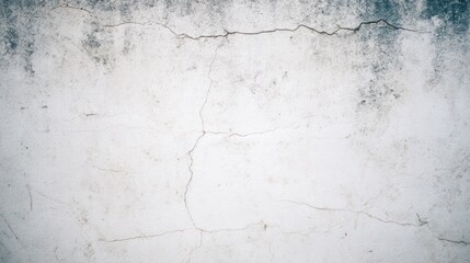Cracked White Wall Surface with Textured Pattern and Faded Area