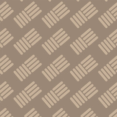  tile pattern in diagonal strip, square seamless brown colour vector background.