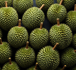 durian fruit that fills the background