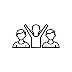 team,work,collaboration flat line icon illustration of two people working together for professional team work and collaboration