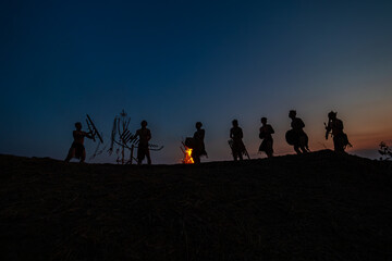 Fototapeta premium Traditional New Year Celebration of Indigenous People in Vietnam Highlands