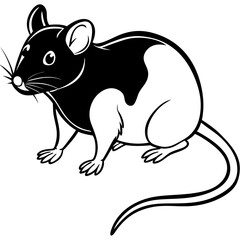black mouse vector