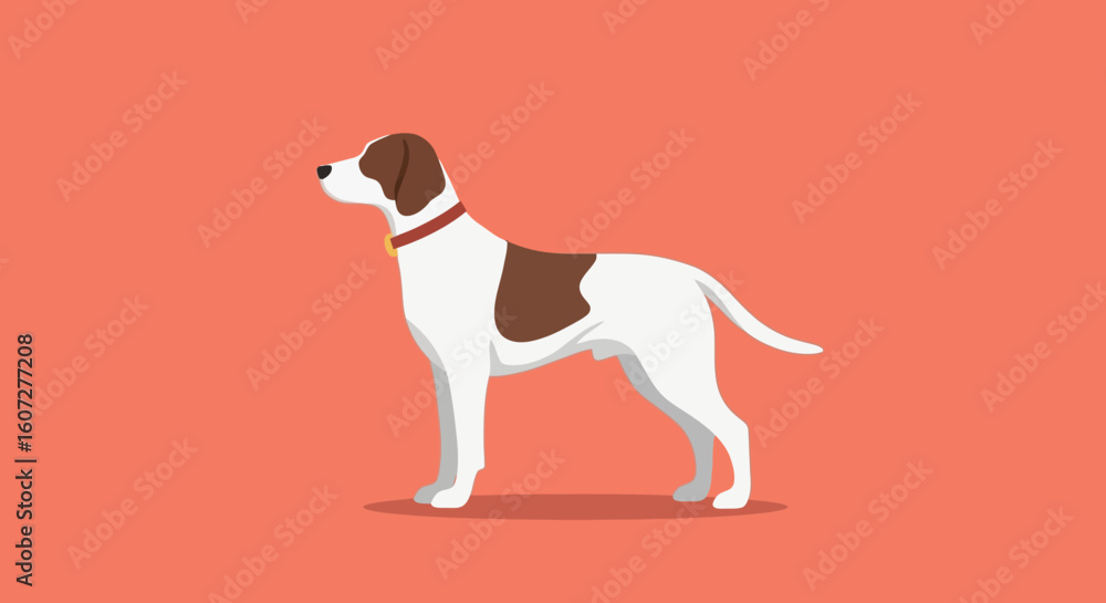 Poster elegant pointer illustration with simple design and clean lines on a peach background offering a min