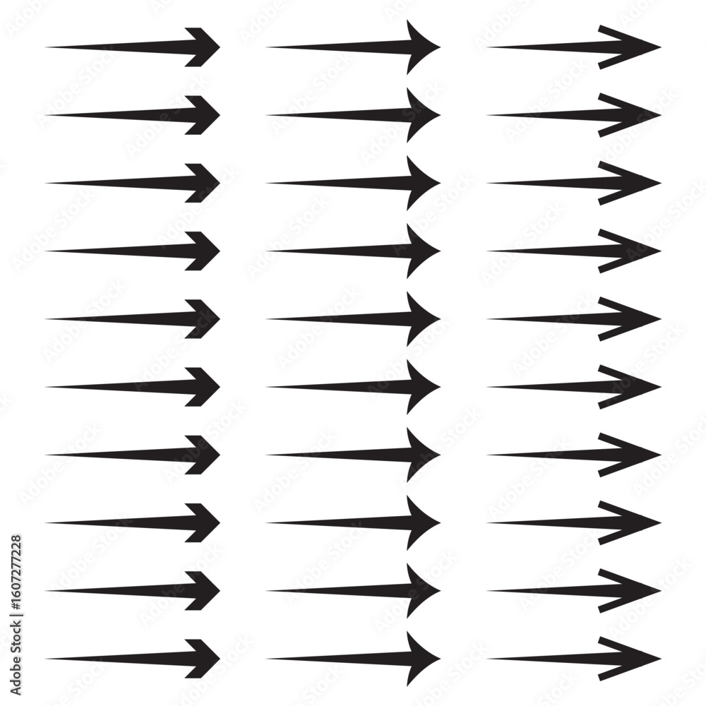 Poster arrow icon set, arrow cursor collection, different arrow signs. arrows and directional symbols for d