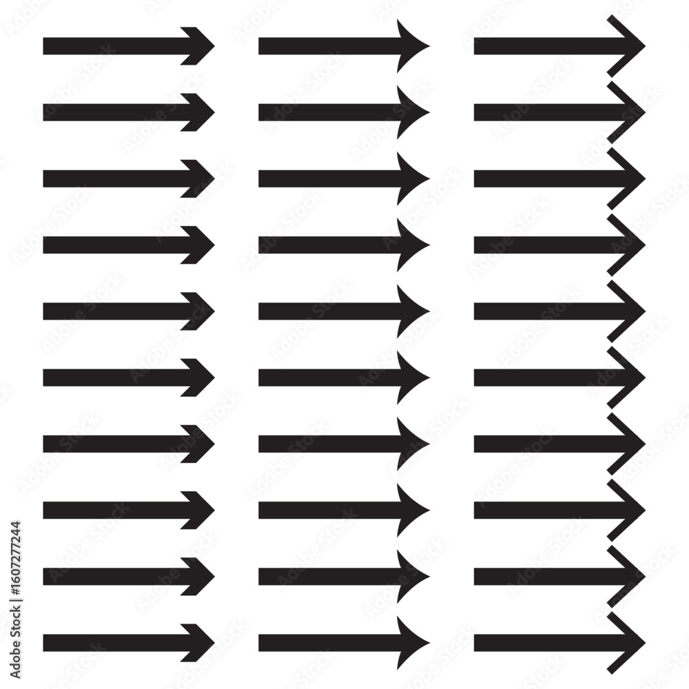 Poster arrow icon set, arrow cursor collection, different arrow signs. arrows and directional symbols for d