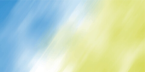 Abstract brushstroke illustration in ukrainian national colors with gradient effect symbolic of peace and unity