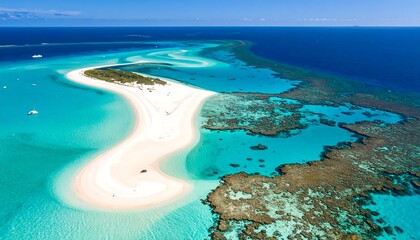 Obraz premium Pristine island paradise, turquoise waters