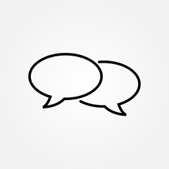 chat conversation icon symbol illustration vector eps10 logo template design