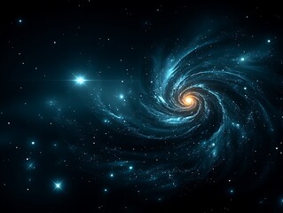 Spiral galaxy in deep space