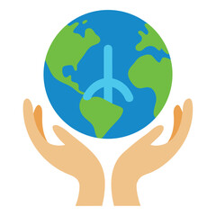 Two caring hands gently cradle the planet earth symbolizing global unity environmental protection and a hopeful message of peace for all