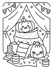 Halloween and Pumpkin Coloring Pages – Fun, Spooky, and Easy Designs for Kids and Adults | Ghosts, Witches, Black Cats, Haunted Houses & Trick or Treat Fun