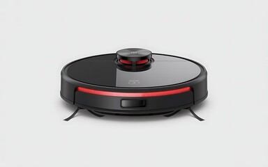 Fototapeta premium Discover the Future of Automated Home Cleaning with This Advanced Robotic Vacuum for a Spotless Living Space Effortlessly