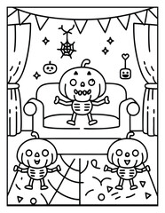 Halloween and Pumpkin Coloring Pages – Fun, Spooky, and Easy Designs for Kids and Adults | Ghosts, Witches, Black Cats, Haunted Houses & Trick or Treat Fun