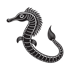 Fototapeta premium Seashore silhouette vector illustration logo sticker design 