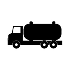 Fototapeta premium water-tanker-silhouette-on-white-background
