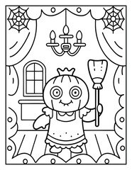 Halloween and Pumpkin Coloring Pages – Fun, Spooky, and Easy Designs for Kids and Adults | Ghosts, Witches, Black Cats, Haunted Houses & Trick or Treat Fun
