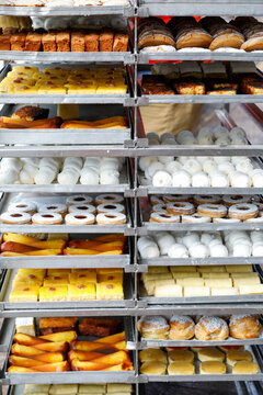 Merida, Mexico  Yucatan Trays of regional Mexican pastries.